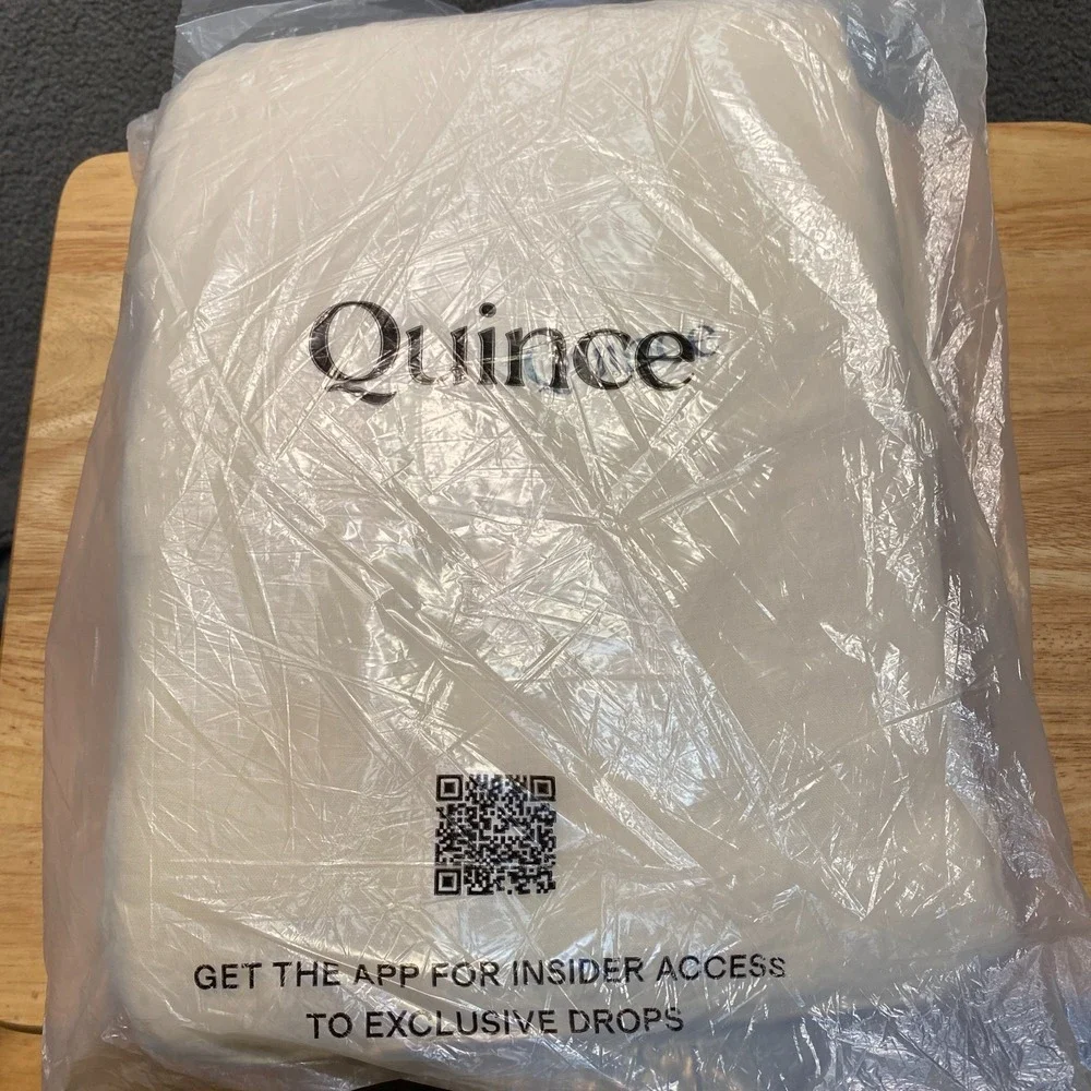 Quince European Linen Duvet Cover King/Cal King White NO SHAMS